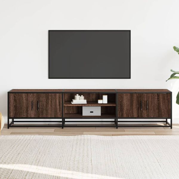vidaXL Meuble TV chêne marron 180x35x41 cm bois d'ingénierie