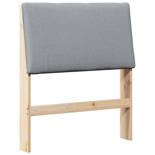 vidaXL Tête de lit capitonnée Gris clair 75 cm Pin massif