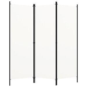 vidaXL Cloison de séparation 3 panneaux Blanc 150x180 cm