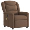 vidaXL Fauteuil inclinable de massage &eacute;lectrique marron tissu