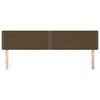 vidaXL T&ecirc;tes de lit Marron fonc&eacute; 200 x 5 x 78/88 cm Tissu