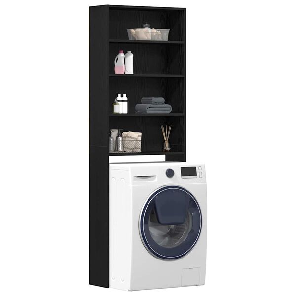vidaXL Cabinet pour lave-linge Ch&ecirc;ne noir 64 x 24 x 190 cm