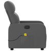 vidaXL Fauteuil de massage inclinable Gris fonc&eacute; Tissu