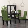 vidaXL Chaises &agrave; manger lot de 4 vert fonc&eacute; velours