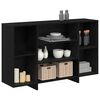 vidaXL Buffet Ch&ecirc;ne noir 120 x 30 x 75 cm Bois d'ing&eacute;nierie
