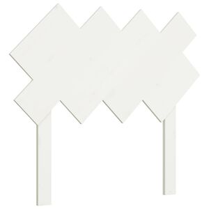 vidaXL T&ecirc;te de lit Blanc 92x3x81 cm Bois massif de pin