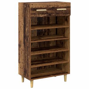 vidaXL Cabinet &agrave; chaussures avec tiroir Bois ancien 60 x 35 x 105 cm