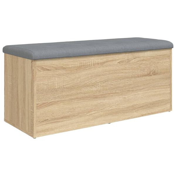 vidaXL Banc de rangement Ch&ecirc;ne Sonoma 102x42x45 cm Bois d'ing&eacute;nierie