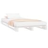 vidaXL Lit de palette sans matelas blanc bois massif