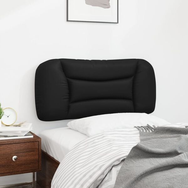 vidaXL Coussin de tête de lit Hvar noir 80 cm similicuir