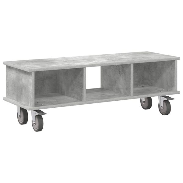 vidaXL Meuble TV Gris b&eacute;ton 100 x 35 x 35 cm Bois d'ing&eacute;nierie