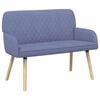 vidaXL Canap&eacute; 2 places avec pieds en bois massif 2 place Bleu denim
