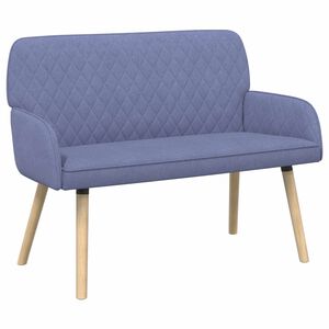 vidaXL Canap&eacute; 2 places avec pieds en bois massif 2 place Bleu denim