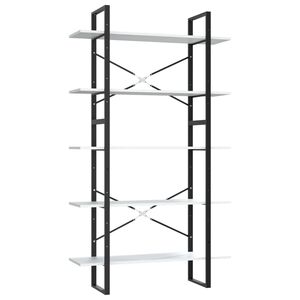 vidaXL Biblioth&egrave;que &agrave; 5 niveaux Blanc 100x30x175 cm Bois d'ing&eacute;nierie