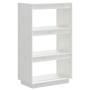 vidaXL Biblioth&egrave;que/S&eacute;parateur de pi&egrave;ce Blanc 60x35x103 cm Pin massif