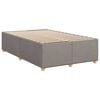 vidaXL Sommier &agrave; lattes de lit avec matelas Taupe 120x200 cm Tissu
