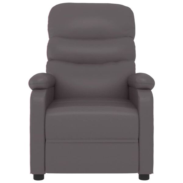 vidaXL Fauteuil inclinable Gris Similicuir