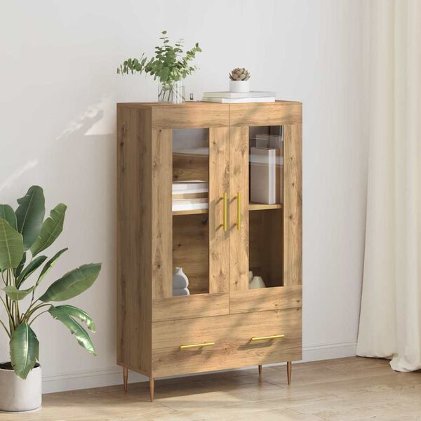 vidaXL Haut Armoire avec tiroir Ch&ecirc;ne artisanal 69,5 x 31 x 115 cm