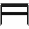 vidaXL Table console Ch&ecirc;ne noir 80 x 30 x 102 cm Bois d'ing&eacute;nierie