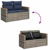 vidaXL Salon de jardin avec coussins 7 pcs gris r&eacute;sine tress&eacute;e