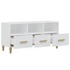 vidaXL Meuble TV Blanc 102x36x50 cm Bois d'ingénierie
