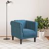 vidaXL Fauteuil bleu velours