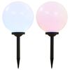 vidaXL Lampe LED sph&eacute;rique solaire d'ext&eacute;rieur 2 pcs 30 cm RVB