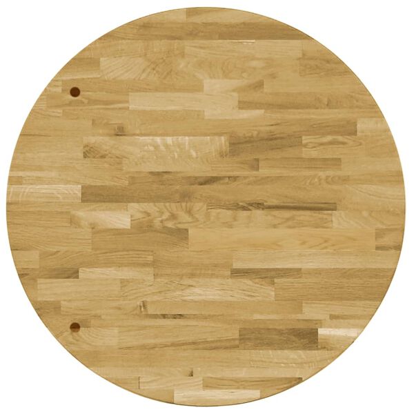 vidaXL Dessus de table Bois de chêne massif Rond 44 mm 400 mm