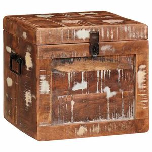 vidaXL Bo&icirc;te de rangement avec stockage Marron Bois de mangue massif