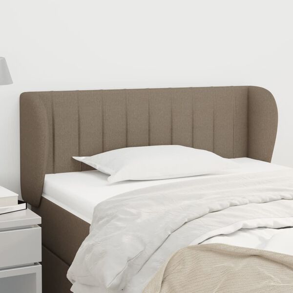vidaXL T&ecirc;te de lit avec oreilles Taupe 83x23x78/88 cm Tissu