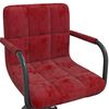 vidaXL Chaises &agrave; manger pivotantes lot de 4 rouge bordeaux velours