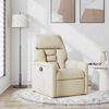vidaXL Fauteuil inclinable Cr&egrave;me Tissu