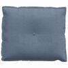 vidaXL Coussin de Dos Bleu 60 x 50 cm Tissu en velours c&ocirc;tel&eacute;