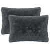 vidaXL Housse de coussin 2 pcs HEERLEN Anthracite 50 x 80 cm Fleece PV