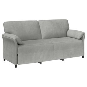 vidaXL Sofa 3 places Gris clair 198 x 83 x 95 cm Velours