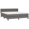 vidaXL Sommier &agrave; lattes de lit avec matelas Gris 180x200 cm Similicuir
