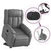 vidaXL Fauteuil inclinable &eacute;lectrique gris similicuir
