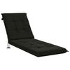 vidaXL Coussin de transat GEMERT 100 % polyester Noir 190 x 60 x 9 cm
