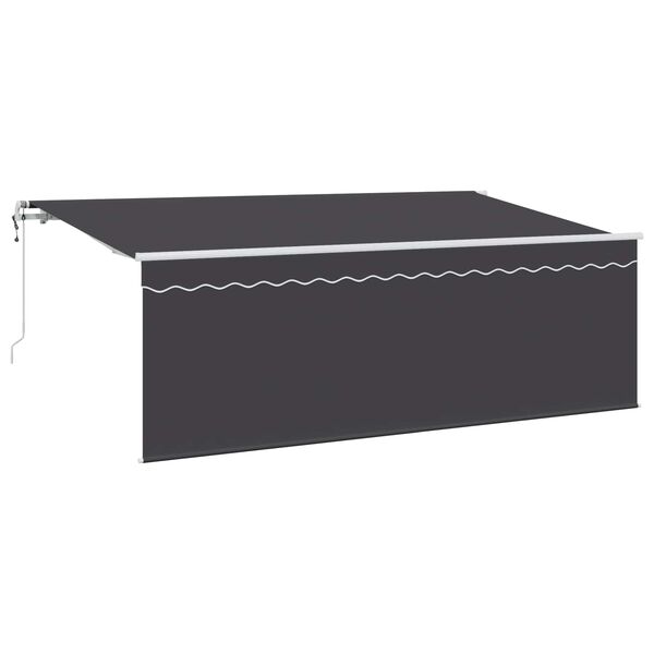 vidaXL Auvent R&eacute;tractable Anthracite 400 x 200 cm