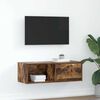 vidaXL Meuble TV ch&ecirc;ne fum&eacute; 80x31x25,5 cm bois d'ing&eacute;nierie
