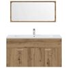 vidaXL Ensemble de meubles salle de bain 3 pcs bois d'ing&eacute;nierie