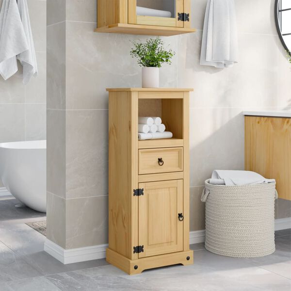 vidaXL Armoire de salle de bain Corona 45x33x110 cm bois de pin massif