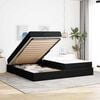 vidaXL Cadre de lit avec matelas avec matelas 2 pcs Noir Velours