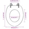 vidaXL Sièges WC lot de 2 MDF et couvercle à fermeture en douceur
