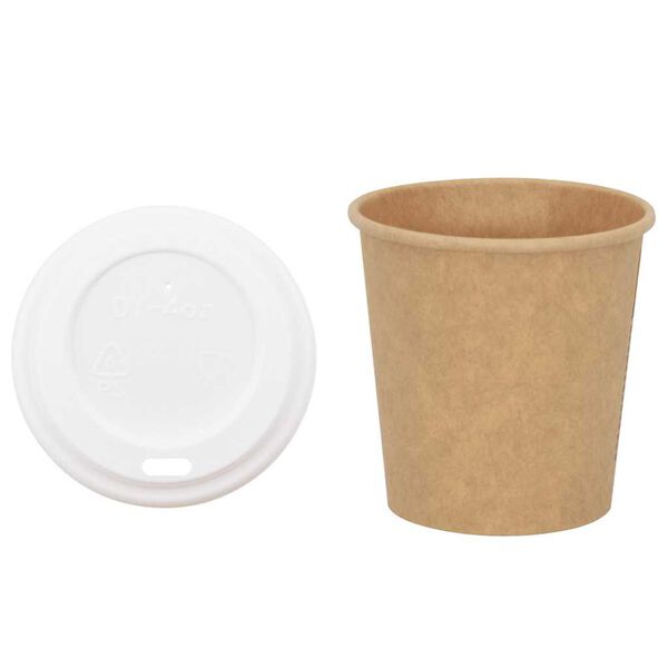 vidaXL Tasses à café en papier avec couvercles 1000 pcs 4oz 100ml