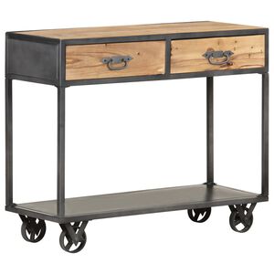 vidaXL Table console 90x35x74 cm Bois de r&eacute;cup&eacute;ration massif