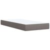 vidaXL Sommier &agrave; lattes de lit avec matelas Taupe 90x190 cm Tissu