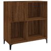 vidaXL Armoire &agrave; disques ch&ecirc;ne marron 84,5x38x89 cm bois d'ing&eacute;nierie