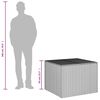 vidaXL Bo&icirc;te de rangement de jardin gris 291L r&eacute;sine tress&eacute;e