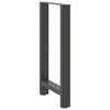 vidaXL Pieds de table de bar Anthracite 2 pièces 50 x (90-91) cm Acier
